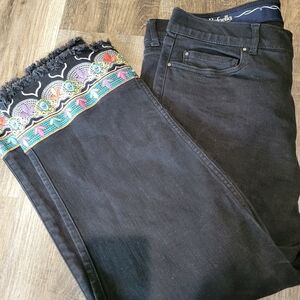 Rafaella Stylish Black Embroidered Women's Jeans